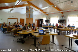 Der Tagungsraum in Gernsbach mit den Teilnehmern aus den Ortsgruppen.